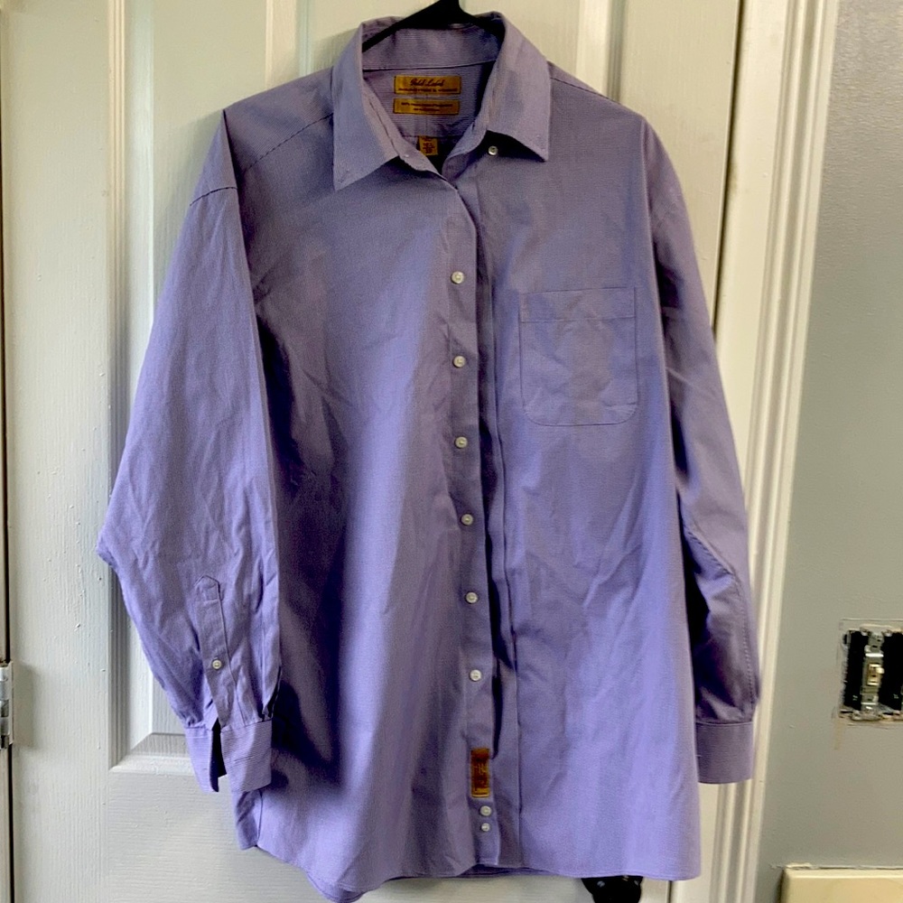 15 1/2/33 Purple/White Dress Shirt